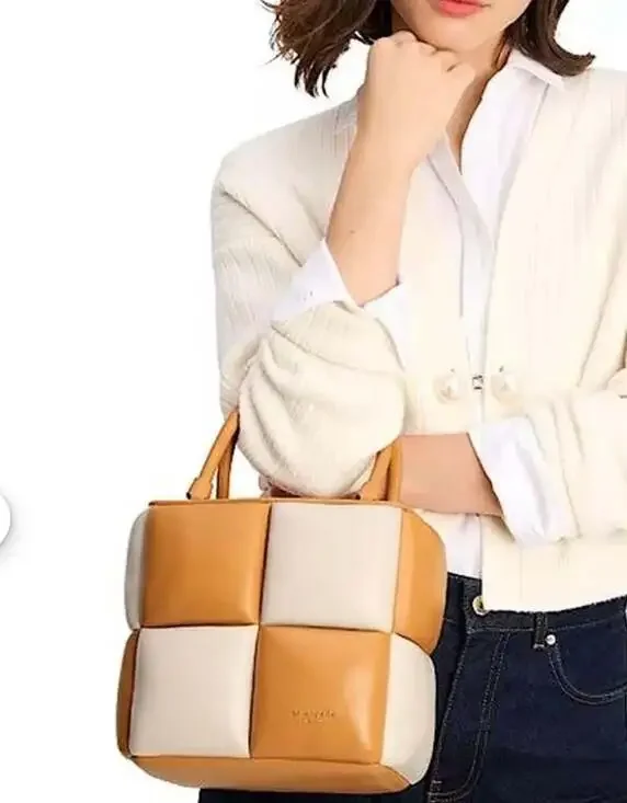 Kate Spade Boxxy Colorblocked Smooth Leather Tote in Bare Multi - Picture 5 of 12